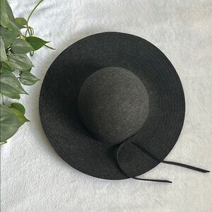 Women’s Wool Dark Academia Minimalist Floppy Wide Brimmed Cottagecore Gray Hat